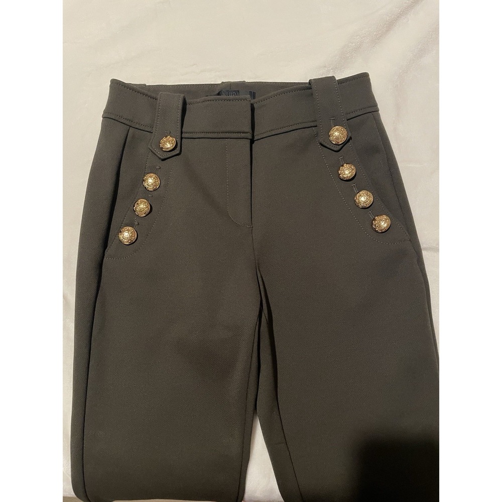 WHBM Jolie Straight Leg Dress Pants Size 2 Luxe Stretch Work Casual with Buttons - Picture 3 of 6